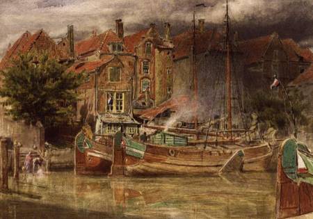 View on the Canal, Dort de Albert Goodwin