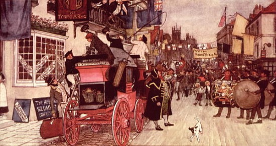 The Election Parade at Eatanswill, from ''The Pickwick Papers'' de Albert Jnr. Ludovici