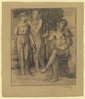 Apollo and two muses