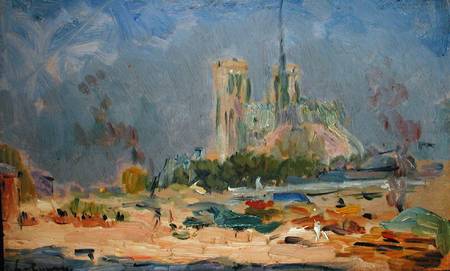 Quai de la Tournelle and Notre-Dame de Paris de Albert Lebourg