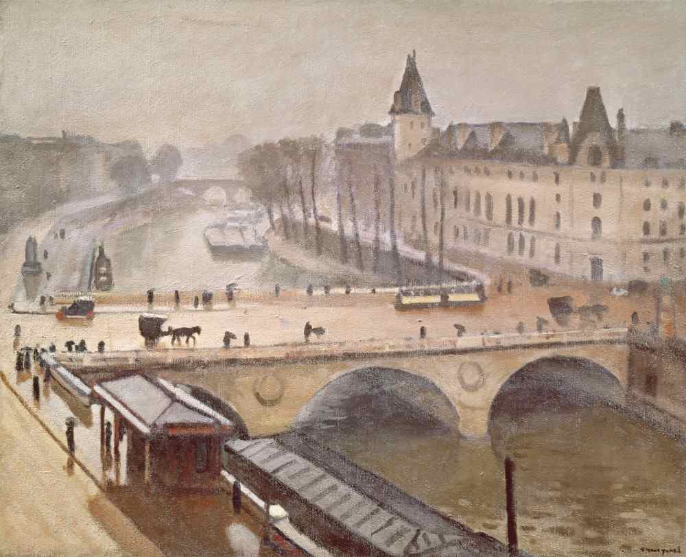 The Palais de Justice and the Pont au Change, Paris de Albert Marquet