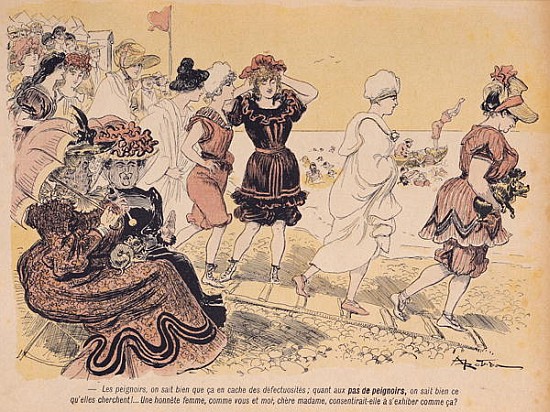 Bathers, from ''L''Assiette au Beurre'', 30th August 1902 de Albert Robida