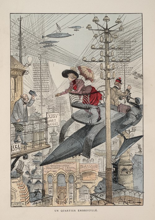 Illustration for "Le vingtième siècle: La vie électrique" de Albert Robida