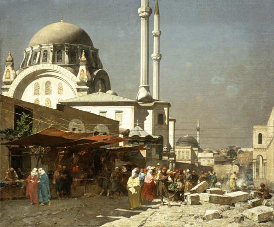 In the bazaar in Konstantinopel de Alberto Pasini