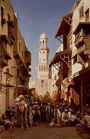 The Moristan mosque in Cairo. de Alberto Pasini
