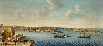 View of Valetta with Ships of the Order of the Knights of St. John