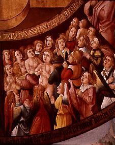All Saints' Day picture. Detail: Adoring blissful de Albrecht Altdorfer