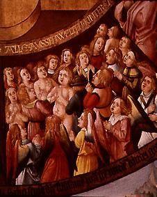 All Saints' Day picture. Detail: Adoring blissful