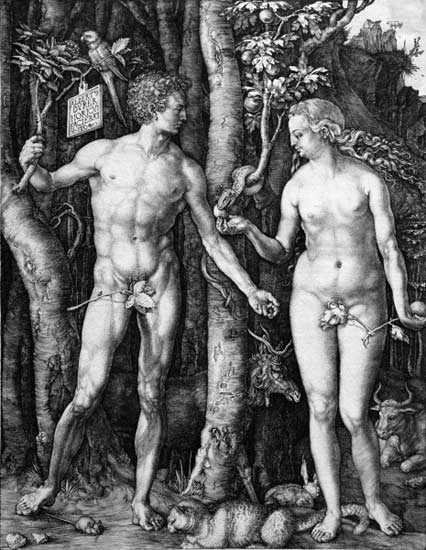 Adam und Eva de Alberto Durero