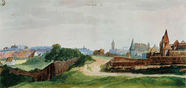 Vista del oeste de la ciudad de Nüremberg de Alberto Durero