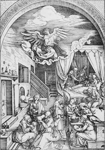 A.Dürer, Birth of Mary de Alberto Durero