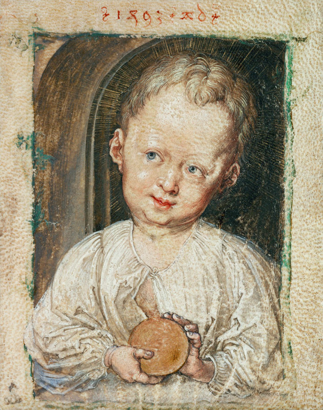 Christ-Child with Orb de Alberto Durero