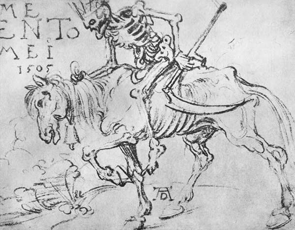 Duerer, King Death on Horseback 1505 de Alberto Durero