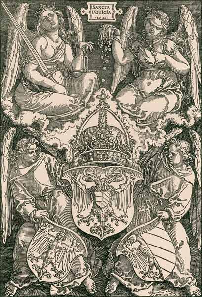 Reich Coat of Arms / Dürer / 1521 de Alberto Durero