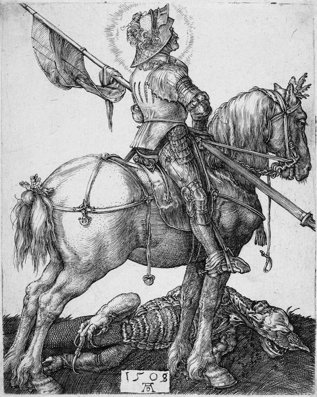 Saint George on horseback / Dürer / 1508 de Alberto Durero