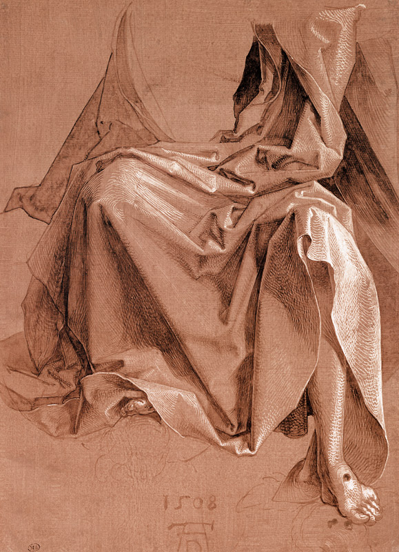 Study of the robes of Christ de Alberto Durero
