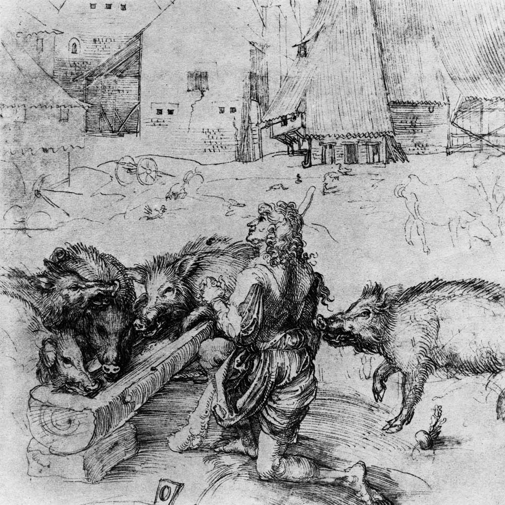 A.Dürer / The Prodigal Son / Drawing de Alberto Durero