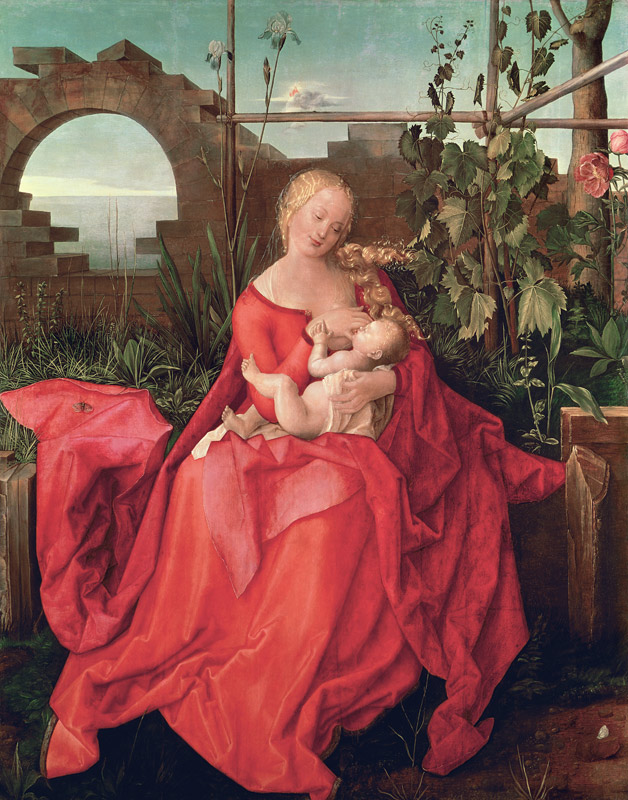 Virgin and Child ''Madonna with the Iris'' de Alberto Durero