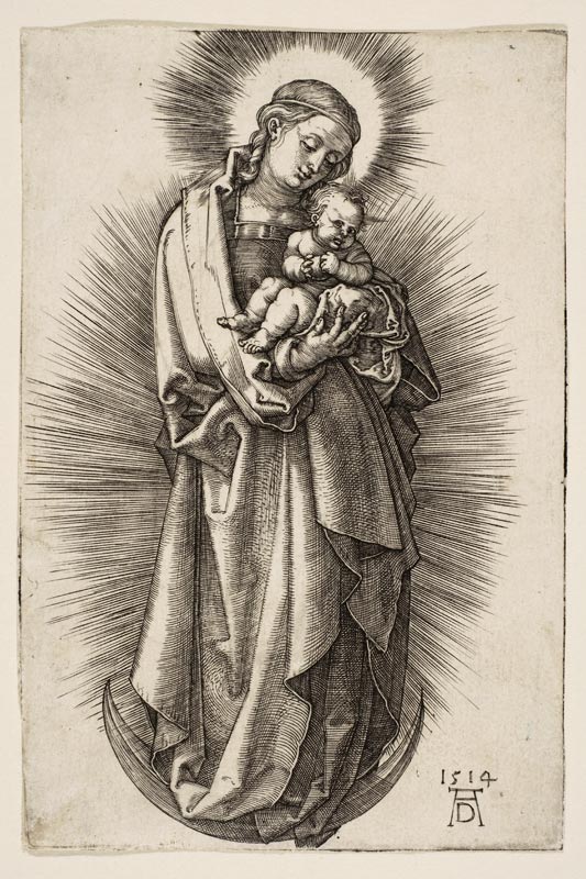 Virgin and Child on the Crescent with a Diadem de Alberto Durero