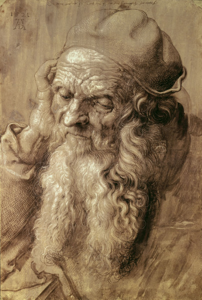 A.Dürer, 93-year-old Man /Draw./ 1521 de Alberto Durero