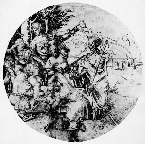 A.Dürer, Banqueting Party & Death /Draw. de Alberto Durero