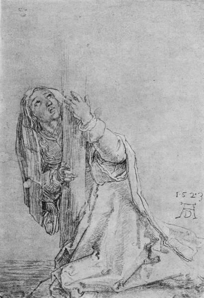A.Dürer, Magdalene beneath the Cross de Alberto Durero