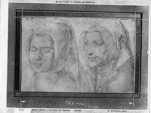 A.Dürer, Old and Young Woman / Drawing de Alberto Durero
