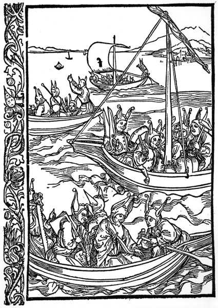 Brant, Ship of Fools / Woodcut / Dürer de Alberto Durero