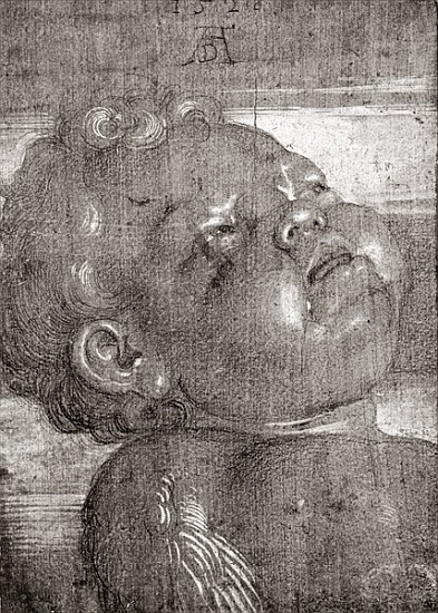 Cherubim Crying, 1521 (graphite & gouache on paper) de Alberto Durero