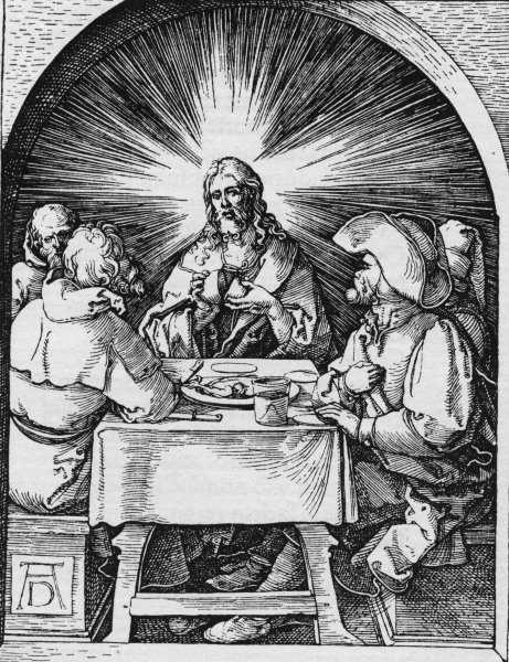 Christ in Emmaus / Dürer / c.1510 de Alberto Durero