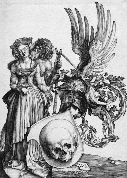 Coat of Arms with Death Head / Dürer de Alberto Durero