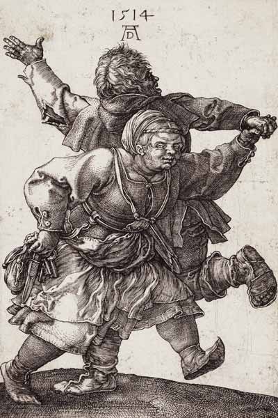 Dürer / Dancing Peasant Couple / 1514 de Alberto Durero