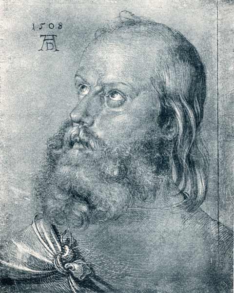 Albrecht Dürer / Head of an apostle de Alberto Durero