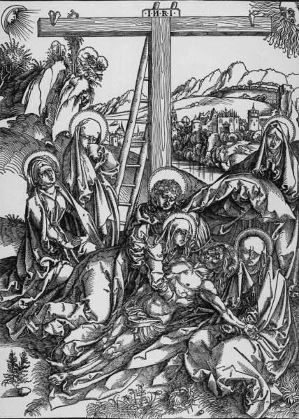 Large Lamentation of Christ / Dürer de Alberto Durero