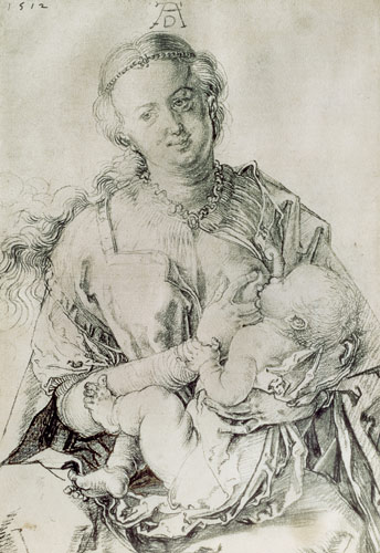 Maria alimentando al infante de Alberto Durero