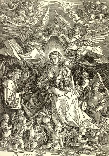 Mary as Queen of Angels / Dürer / 1518 de Alberto Durero