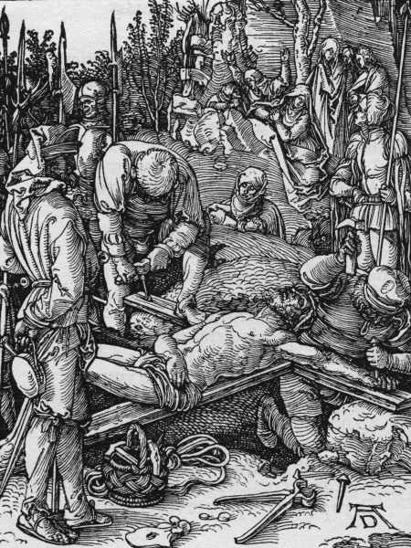 Nailing to the Cross / Dürer / c.1509 de Alberto Durero