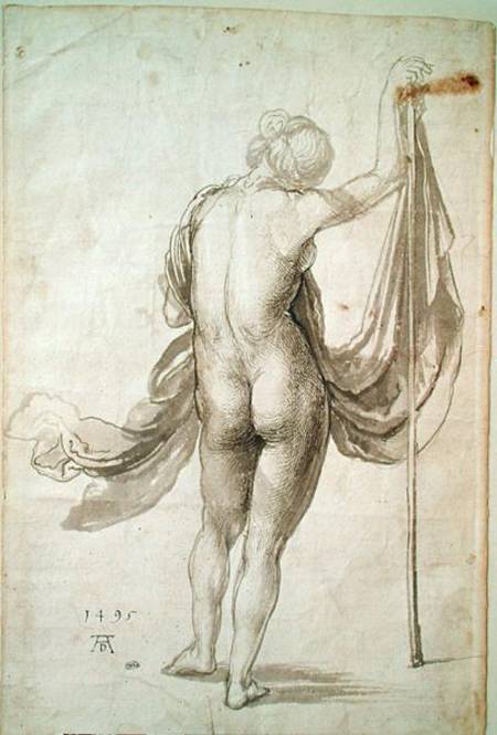 Nude Study or, Nude Female from the Back de Alberto Durero