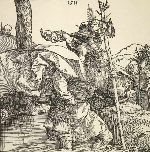 Saint Christopher / Dürer / 1511 de Alberto Durero