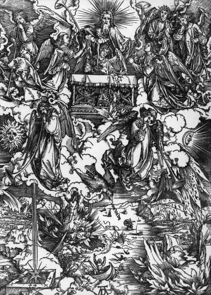 Seven Angels with Trumpets / Dürer de Alberto Durero