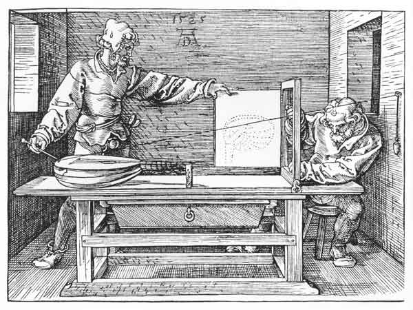 The draughtsman of the lute / Dürer de Alberto Durero