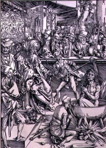 The Torture of St. John the Evangelist, from the 'Apocalypse' series or 'The Revelations of St. John de Alberto Durero