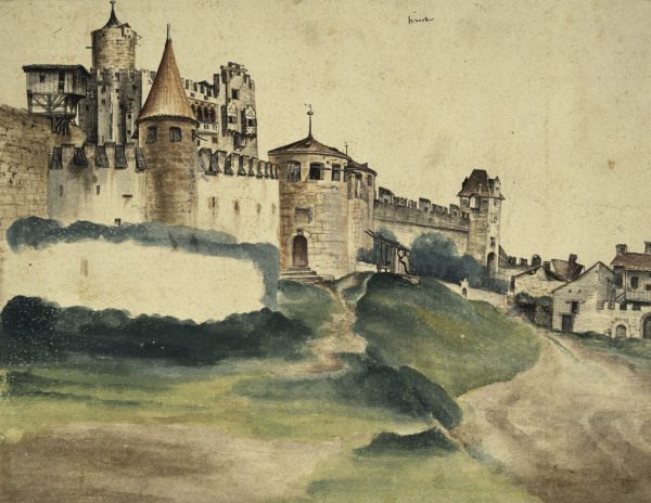 Trento Castle / Paint.by Duerer / 1495 de Alberto Durero