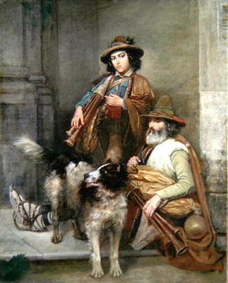 Travelling Italian Players, 1854 (oil on canvas) de Aleksander Stankiewicz