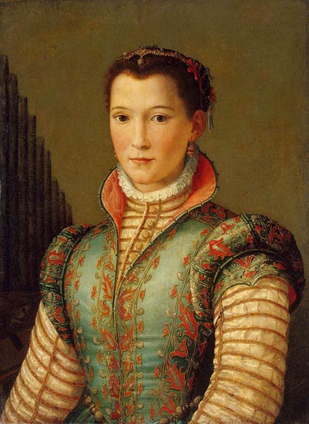 Portrait of Eleanor of Toledo (1522–1562), wife of Grand Duke Cosimo I de' Medici de Alessandro Allori
