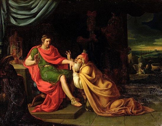 Priam and Achilles de Alessandro Padovanino