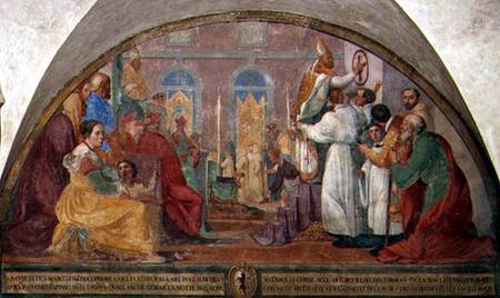 Pope Eugene IV Consecrating the convent of San Marco in 1442 de Alessandro Tiarini