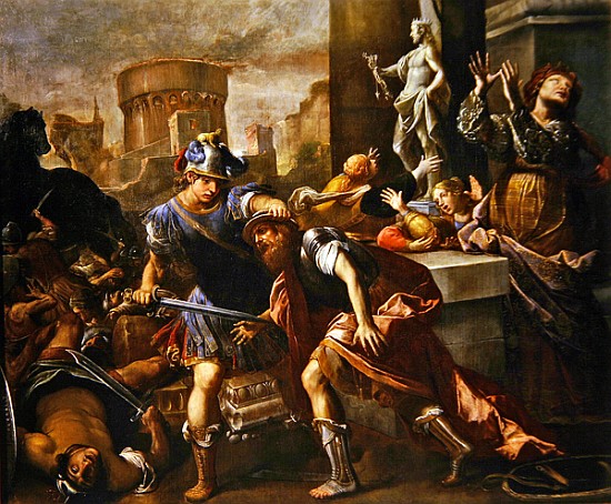 The burning of Troy de Alessandro Tiarini