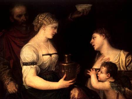 Allegory of Married life depicting the Gods Vesta, Hymen, Mars and Venus de Alessandro Varotari
