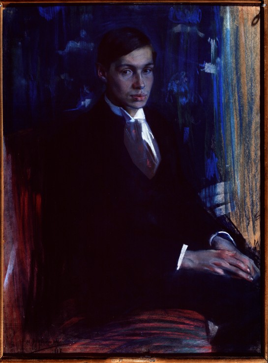 Portrait of the poet Boris Pasternak (1890-1960) de Alexander Alexandrowitsch Muraschko